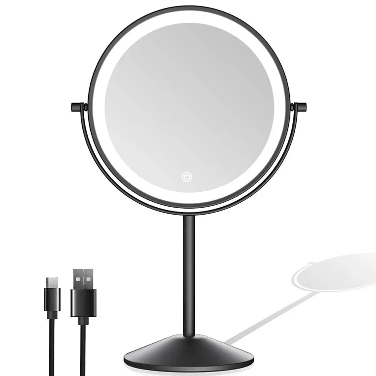Malsky Round LED Makeup Mirror