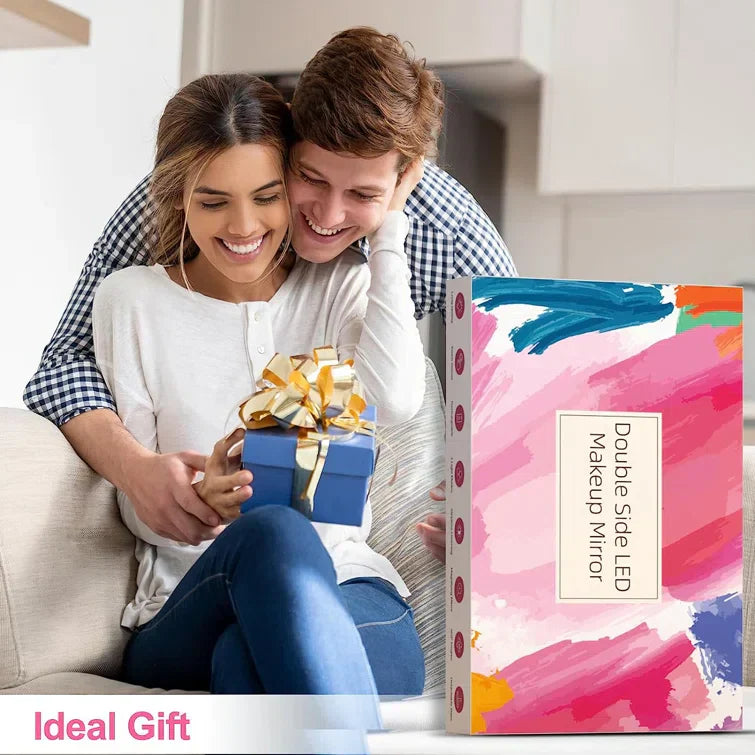 Malsky Round LED Makeup Mirror